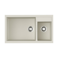 Кухонная мойка Omoikiri Tedori 86-2-LB-WH Tetogranit/белый, 4993935