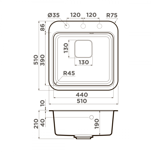 Кухонная мойка Omoikiri Tasogare 51-GR Artgranit/leningrad grey, 4993740