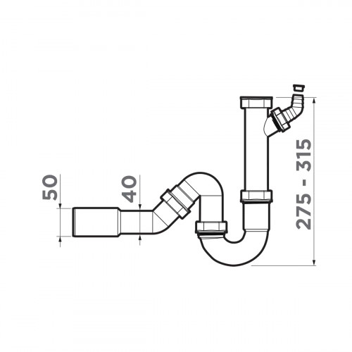 Отводная арматура для измельчителя Omoikiri NA-01, 4956655
