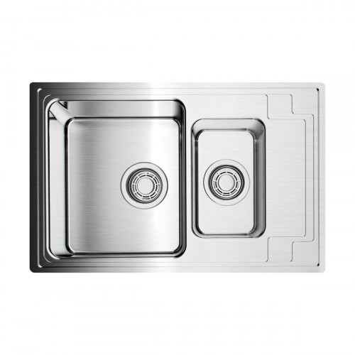 Кухонная мойка Omoikiri Mizu 78-2-IN нерж. сталь/нержавеющая сталь, 4973731