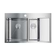 Кухонная мойка Omoikiri Akisame 78-2-L-IN нерж. сталь/нержавеющая сталь, 4973062