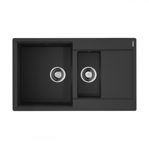 Кухонная мойка Omoikiri Daisen 86-2-BL Artgranit/черный, 4993477