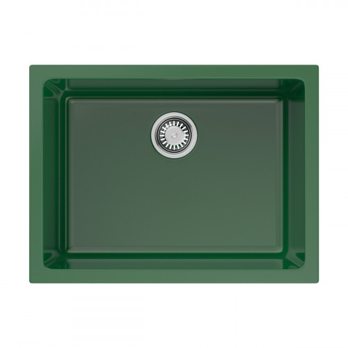 Кухонная мойка Omoikiri Okinoshima 61-U/I-RG Glossy Natceramic/royal green глянцевый, 4911263