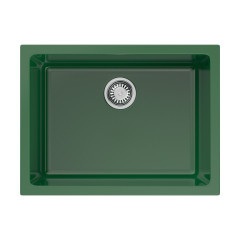 Кухонная мойка Omoikiri Okinoshima 61-U/I-RG Glossy Natceramic/royal green глянцевый, 4911263