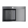 Кухонная мойка Omoikiri Akisame 78-L-GM нерж. сталь/вороненая сталь, 4973099