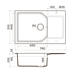 Кухонная мойка Omoikiri Yonaka 78-LB-GR Artgranit/leningrad grey, 4993339