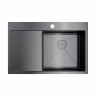 Кухонная мойка Omoikiri Akisame 78-R-GM нерж. сталь/вороненая сталь, 4973100