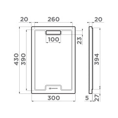 Разделочная доска Omoikiri CB-01-WOOD, 4999005