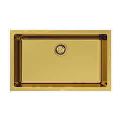 Кухонная мойка Omoikiri Okinoshima 76-U/I-G Glossy Natceramic/золото глянцевое, 4993041